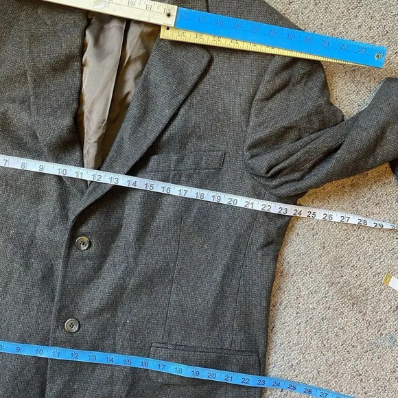 Stafford Jacket Mens 44R Khaki Camel Hair Wool Blend Sportscoat Suit Blazer 3BUT - Picture 2 of 9